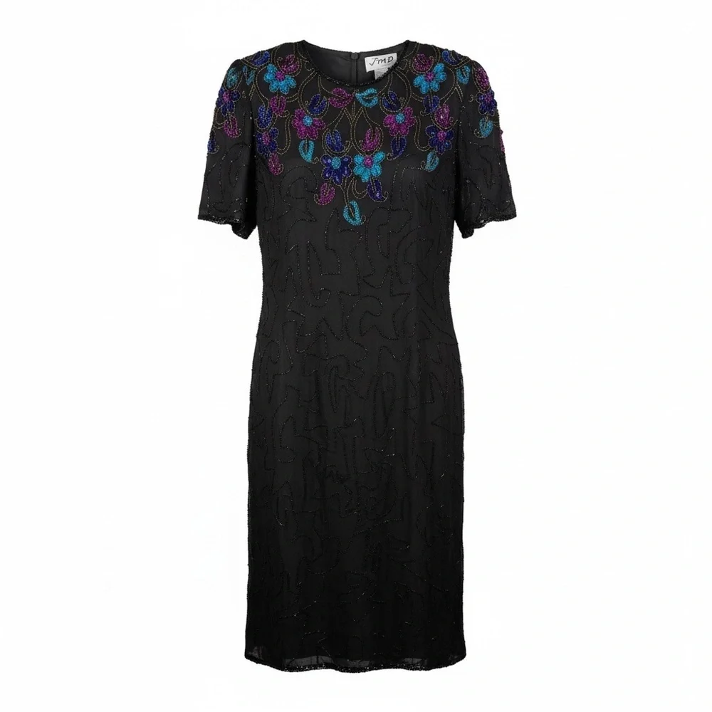 jmd new york beaded dress Jmd New York | Dresses | Nwt Vintage Deadstock Jmd New York Silk Beaded Sequin Cocktail Dress Size M
